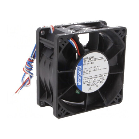 Ventilator axial DC 48VDC 80x80x38mm 220m3/h 71dBA | Electronic-mag.ro | Componente Electronice