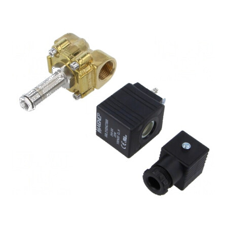 Ventil electromagnetic G 1/2 alamă FKM 24VDC | Electronic-mag.ro | Componente Electronice