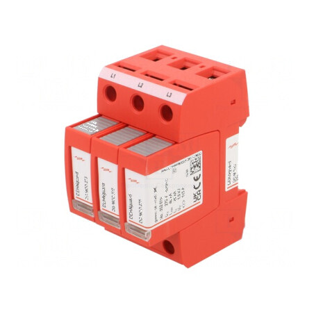 Limitator de supratensiuni Tip 2 Poli: 3 20kA pentru şină DIN - Limitator de supratensiuni Tip 2 Poli: 3 20kA | Electronic-mag.ro | Componente Electronice