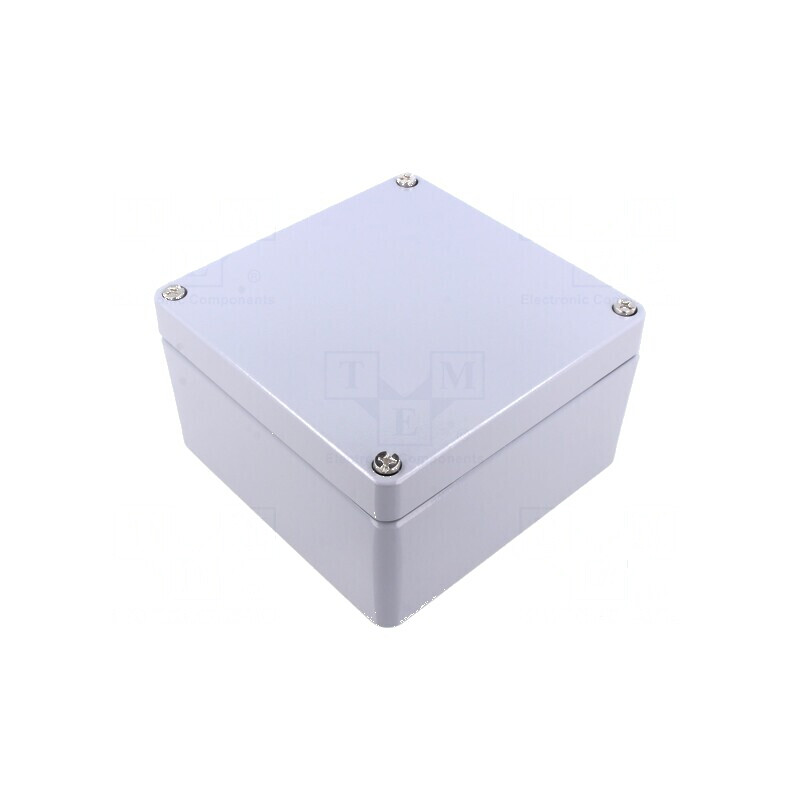Carcasă universală din aluminiu gri - dimensiuni 160mm x 160mm x 91mm | Electronic-mag.ro | Componente Electronice