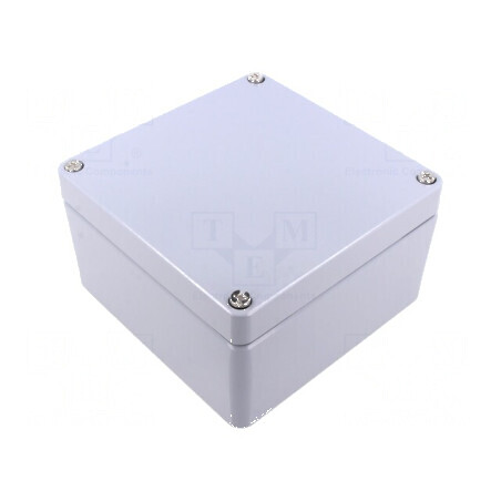 Carcasă universală din aluminiu gri - dimensiuni 160mm x 160mm x 91mm | Electronic-mag.ro | Componente Electronice