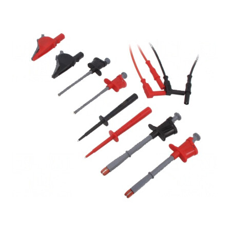 Set de cabluri de măsurare negru şi roşu | Electronic-mag.ro | Componente Electronice