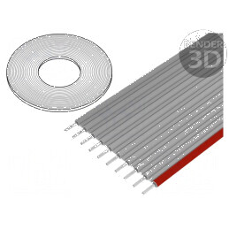 Cablu bandă litat PVC gri 2,54mm | Electronic-mag.ro | Componente Electronice