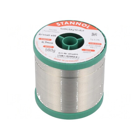 Cositor fără plumb SnAgCu 0,7mm 500g bobină | Electronic-mag.ro | Componente Electronice