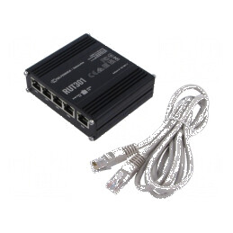 Ruter cu 5 porturi Ethernet, alimentator inclus | Electronic-mag.ro | Componente Electronice