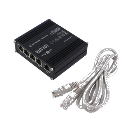 Ruter cu 5 porturi Ethernet, alimentator inclus | Electronic-mag.ro | Componente Electronice