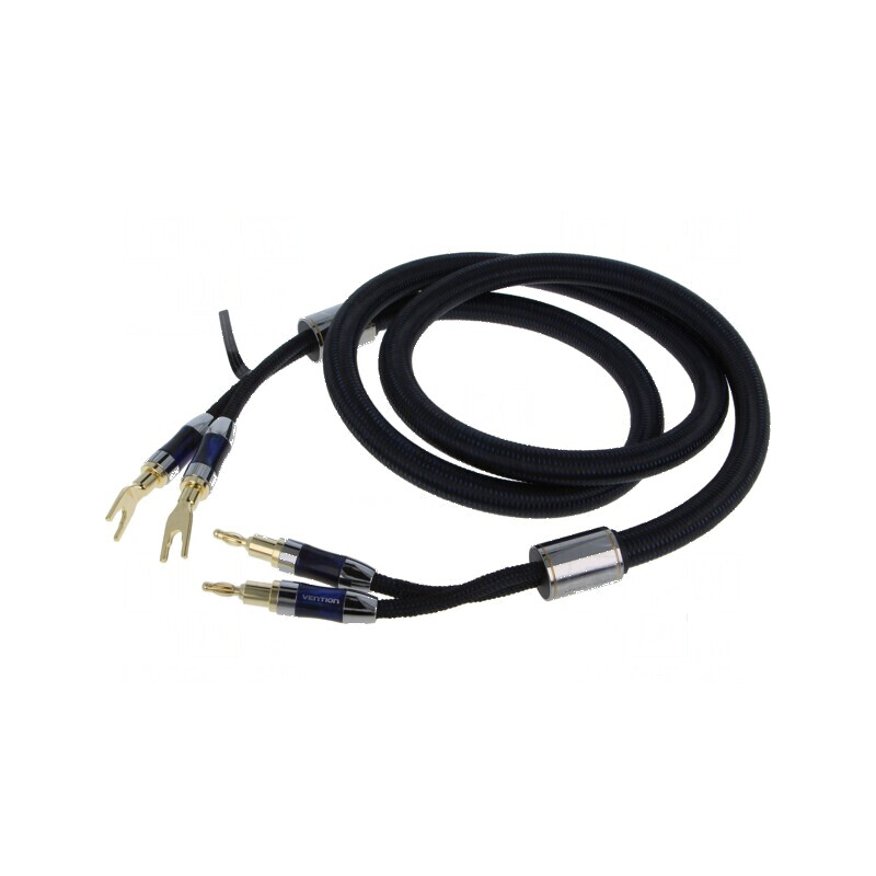 Set de cabluri banana mufă x2 tip furcă 1,5m - Aurit | Electronic-mag.ro | Componente Electronice