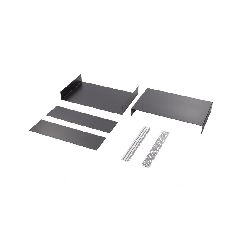 Carcasă aluminiu neagră 474mm x 300mm x 134mm | Electronic-mag.ro | Componente Electronice