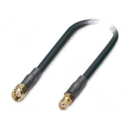 Cablu SMA tată-SMA mamă FRNC ecranaţi negru | Electronic-mag.ro | Componente Electronice