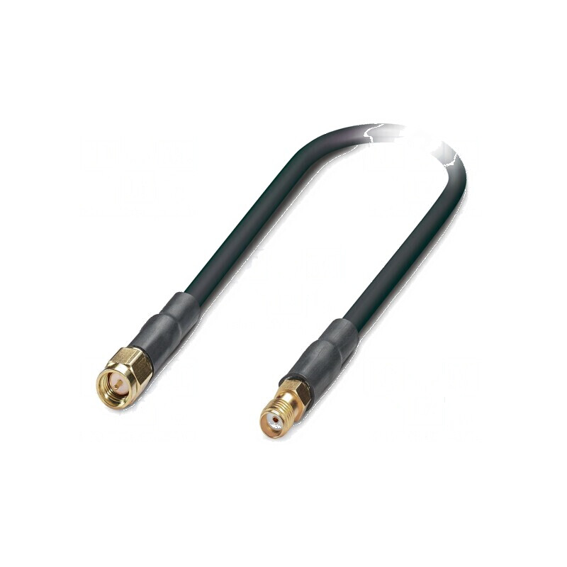 Cablu SMA tată-SMA mamă FRNC ecranaţi negru | Electronic-mag.ro | Componente Electronice
