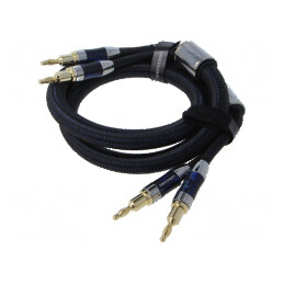 Cablu banană mufă x2, 1,5m - Aurit | Electronic-mag.ro | Componente Electronice