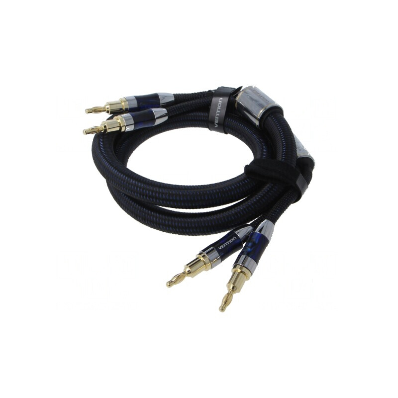 Cablu banană mufă x2, 1,5m - Aurit | Electronic-mag.ro | Componente Electronice