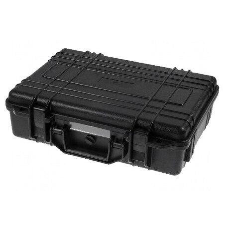 Valijoară pt.unelte neagră ABS 420x300x120mm IP67 - Cutie de transport pentru unelte neagră | Electronic-mag.ro | Componente Electronice