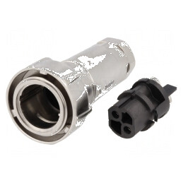 Conector circular mufă mamă PIN: 2 Buccaneer 7000 nichelat | Electronic-mag.ro | Componente Electronice