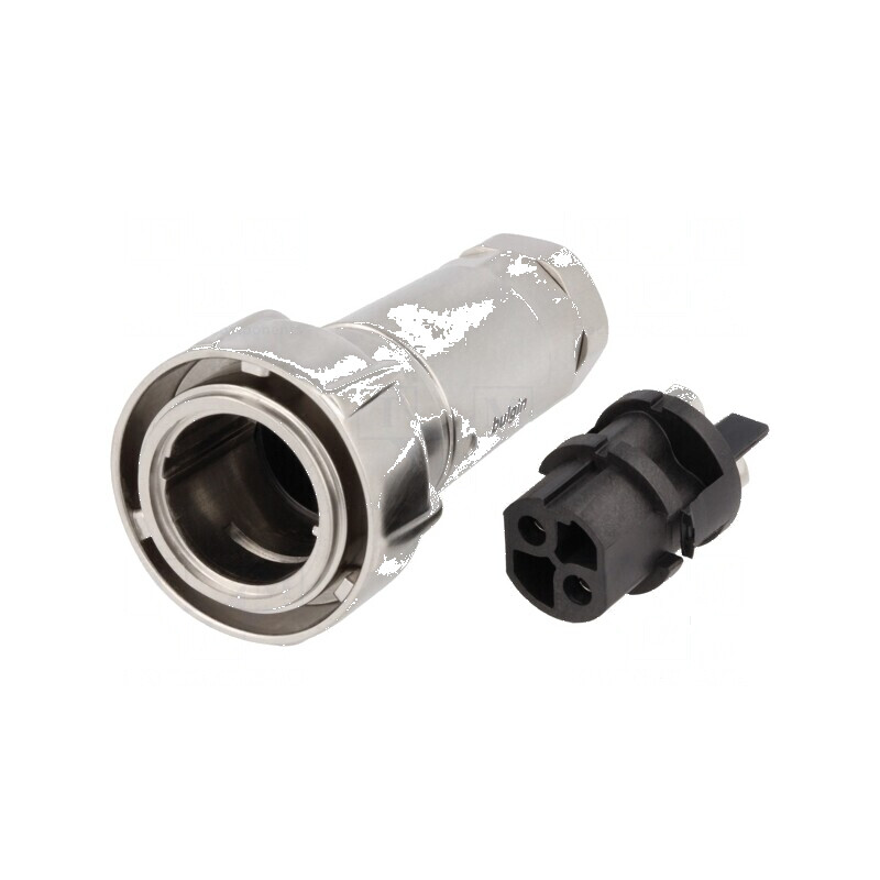 Conector circular mufă mamă PIN: 2 Buccaneer 7000 nichelat | Electronic-mag.ro | Componente Electronice