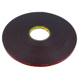Bandă de fixare acril neagră 12mm x 33m | Electronic-mag.ro | Componente Electronice