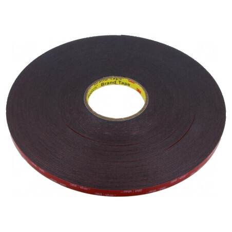 Bandă de fixare acril neagră 12mm x 33m | Electronic-mag.ro | Componente Electronice