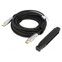 Cablu HDMI optic 10m negru | Electronic-mag.ro | Componente Electronice