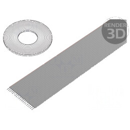 Cablu banda litat PVC gri 30m | Electronic-mag.ro | Componente Electronice