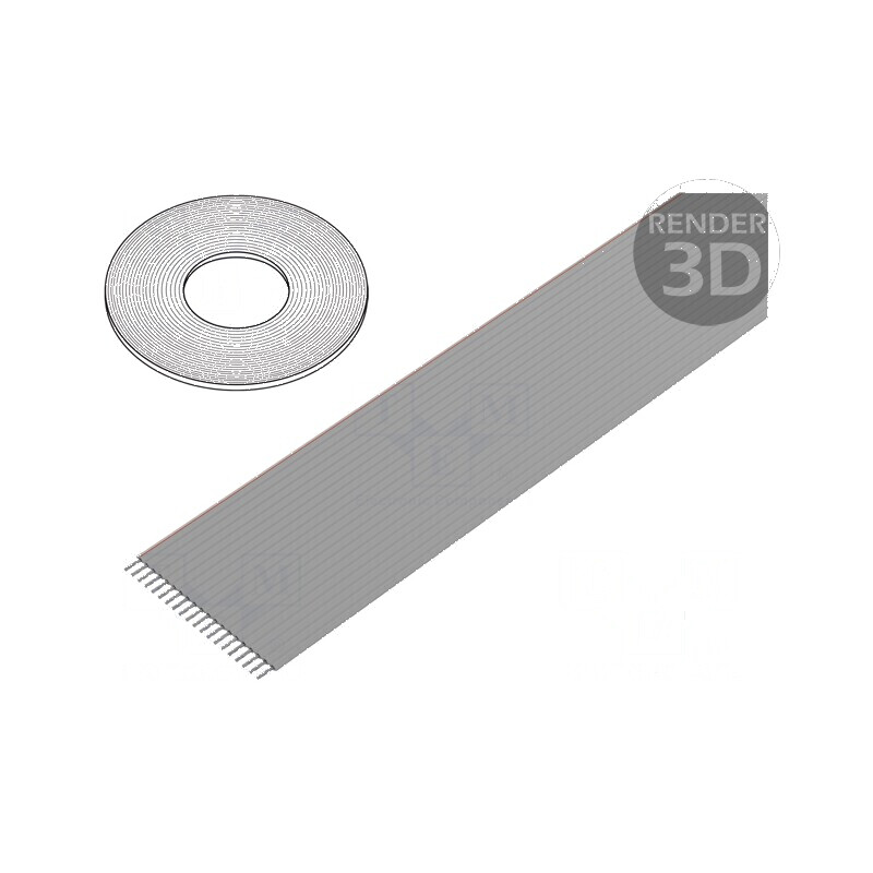 Cablu banda litat PVC gri 30m | Electronic-mag.ro | Componente Electronice