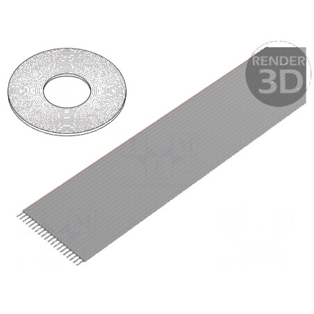 Cablu banda litat PVC gri 30m | Electronic-mag.ro | Componente Electronice