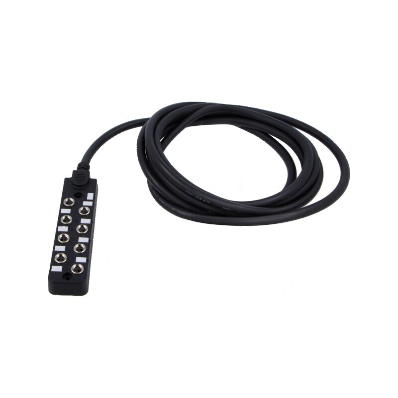 Cutie de conexiuni M8 PIN: 3 3m soclu 3A IP67 IN: 8 | Electronic-mag.ro | Componente Electronice