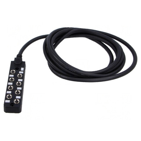 Cutie de conexiuni M8 PIN: 3 3m soclu 3A IP67 IN: 8 | Electronic-mag.ro | Componente Electronice