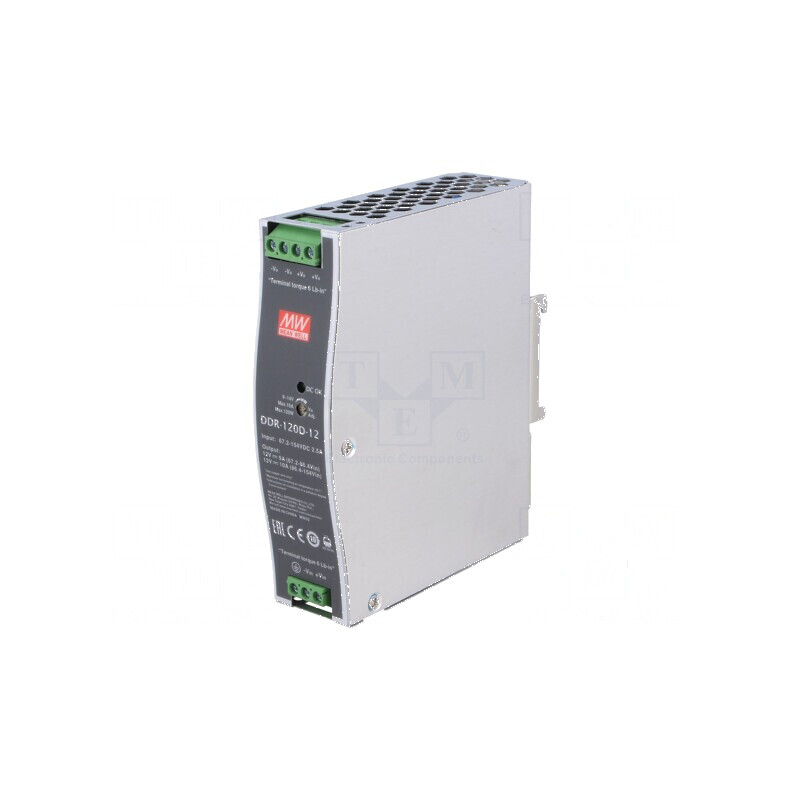 Convertor DC/DC 120W cu ieșire 12VDC și 10A pentru șină DIN DDR | Electronic-mag.ro | Componente Electronice