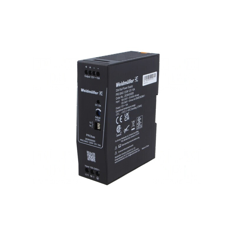 Alimentator pulsatoriu pentru șină DIN 120W 12VDC 10A | Electronic-mag.ro | Componente Electronice