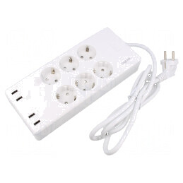 Prelungitor cu 6 prize 10A | Electronic-mag.ro | Componente Electronice
