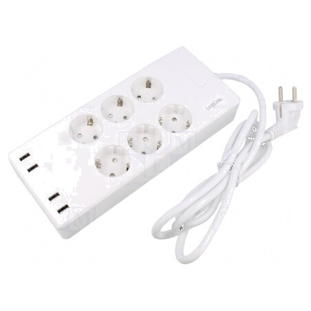 Prelungitor cu 6 prize 10A | Electronic-mag.ro | Componente Electronice