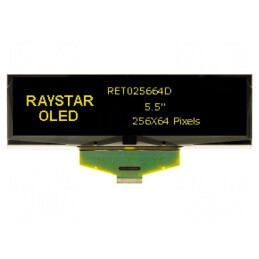 Afişaj OLED grafic 5,5 256x64 galben 146x45x2,05mm | Electronic-mag.ro | Componente Electronice