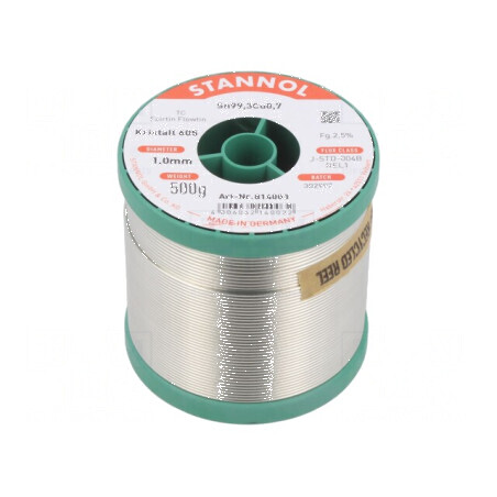 Cositor fără plumb SnCu 1mm 500g bobină | Electronic-mag.ro | Componente Electronice