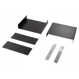 Carcasă cu panou aluminiu neagră | Electronic-mag.ro | Componente Electronice