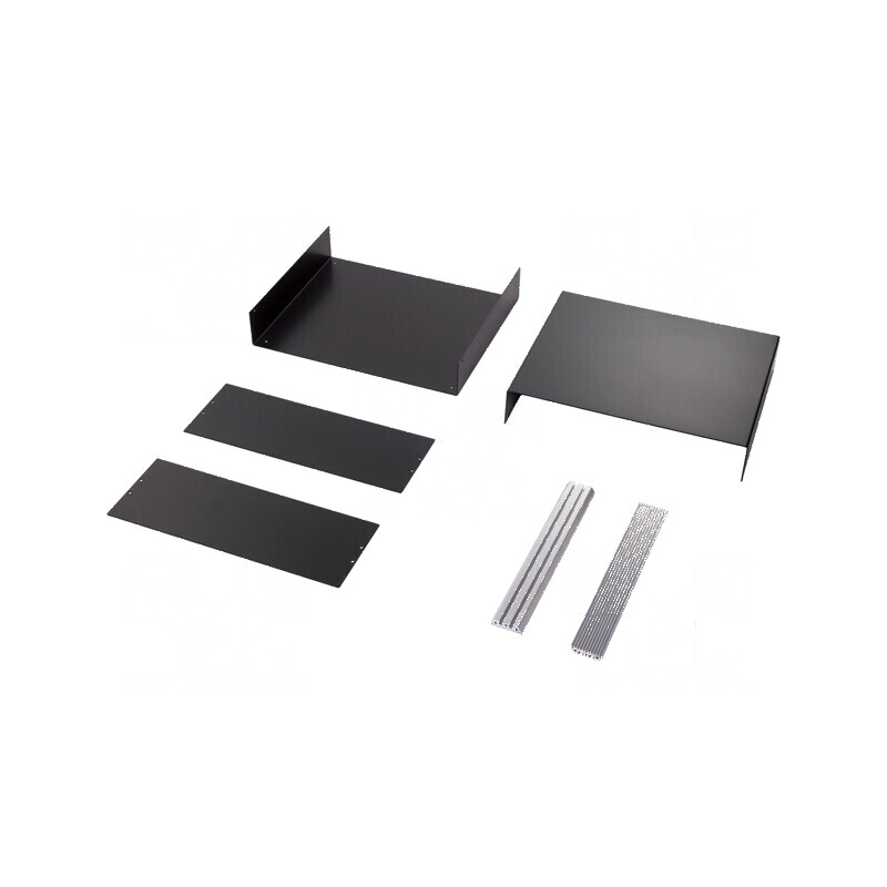Carcasă cu panou aluminiu neagră | Electronic-mag.ro | Componente Electronice