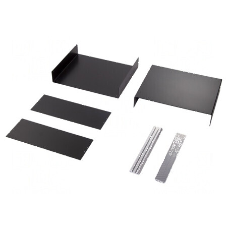 Carcasă cu panou aluminiu neagră | Electronic-mag.ro | Componente Electronice