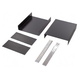 Carcasă aluminiu neagră 300mm x 367mm x 134mm | Electronic-mag.ro | Componente Electronice