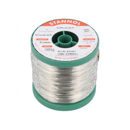 Cositor fără plumb 0,5mm 500g bobină | Electronic-mag.ro | Componente Electronice