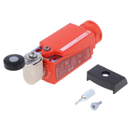 Limitator cursă manetă R 33mm, rolă din plastic Ø19mm 1,5A - Set limitatoare cursă manetă și role din plastic | Electronic-mag.ro | Componente Electronice