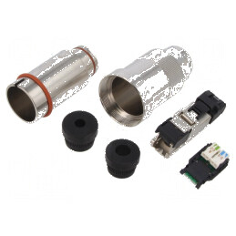 Conector RJ45 mufă PIN 8 Cat 6a ecranat - 8p8c IDC | Electronic-mag.ro | Componente Electronice