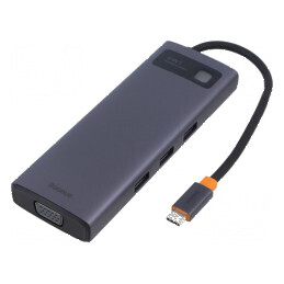Hub USB gri cu 9 porturi | Electronic-mag.ro | Componente Electronice