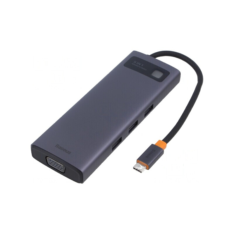 Hub USB gri cu 9 porturi | Electronic-mag.ro | Componente Electronice