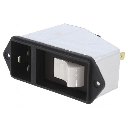 Conector alimentare AC soclu tată 16A 250VAC IEC 60320 EF12 | Electronic-mag.ro | Componente Electronice