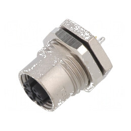 Conector M12 soclu PIN 8 mamă X-ProfiNET IP67 drept | Electronic-mag.ro | Componente Electronice