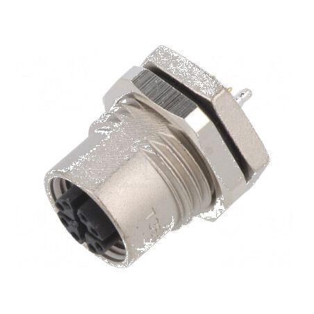Conector M12 soclu PIN 8 mamă X-ProfiNET IP67 drept | Electronic-mag.ro | Componente Electronice