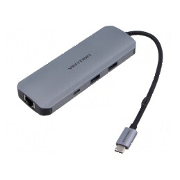 Hub USB OTG 9 Porturi 0,15m Grey | Electronic-mag.ro | Componente Electronice
