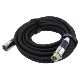 Cablu XLR 3pin 5m negru | Electronic-mag.ro | Componente Electronice