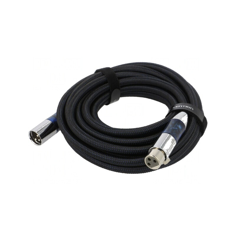 Cablu XLR 3pin 5m negru | Electronic-mag.ro | Componente Electronice
