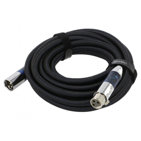 Cablu XLR 3pin 5m negru | Electronic-mag.ro | Componente Electronice
