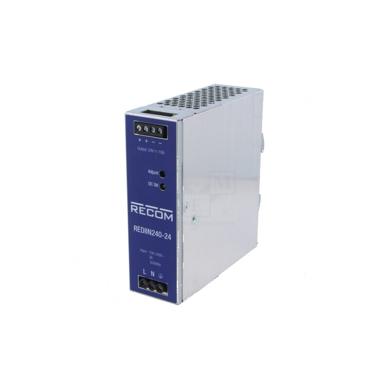 Alimentator pulsatoriu pentru şină DIN 240W 24VDC 10A 90% | Electronic-mag.ro | Componente Electronice